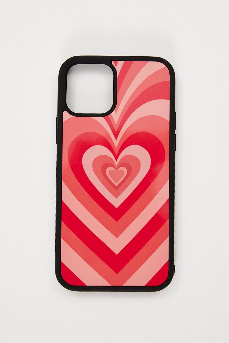 PHONE ACCESSORIES Pink Heart Phone Cover I Phone 12 for Women by Ally