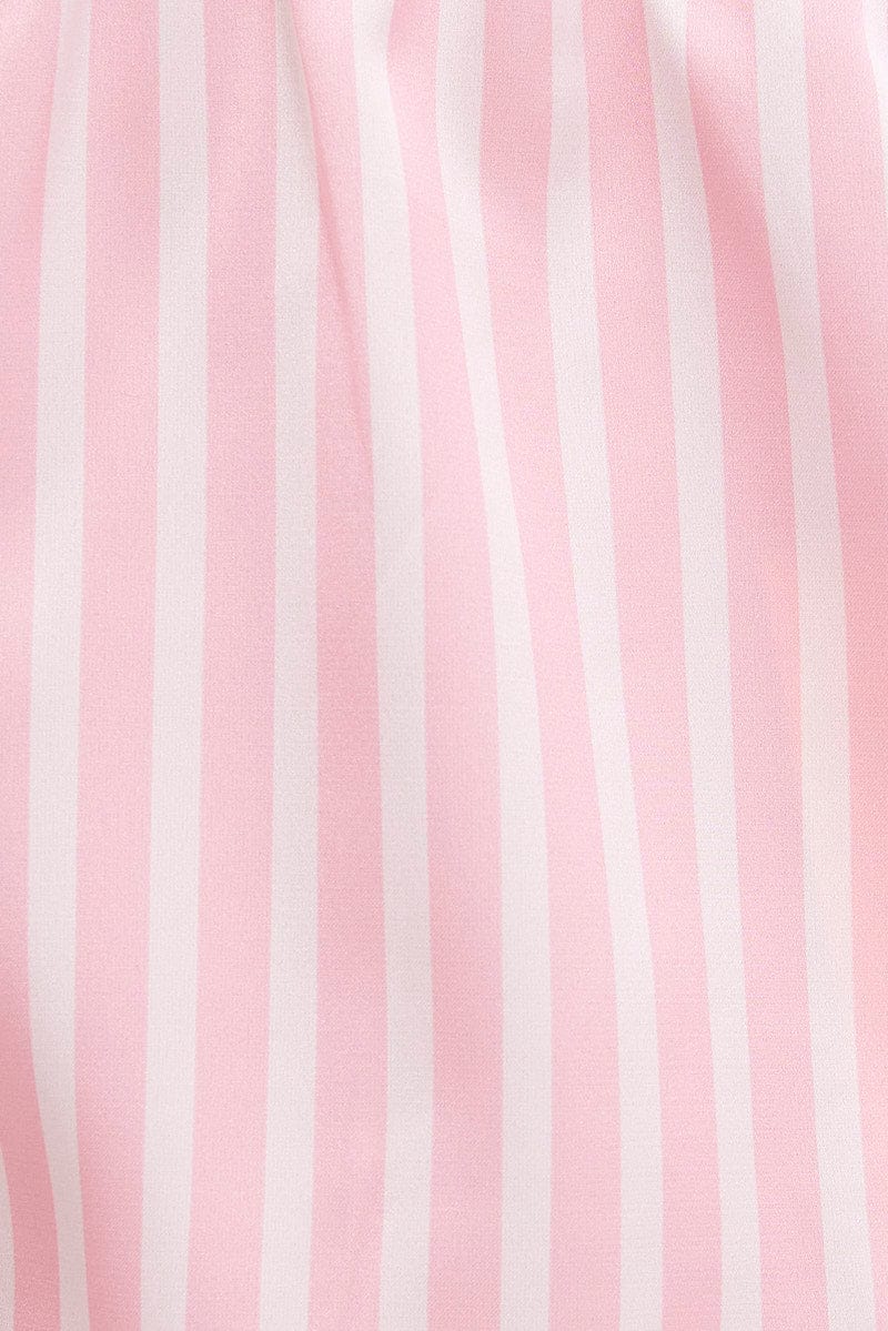 PLT Plus Pink All Over Boob Print Lace Trim Cami Pj Set