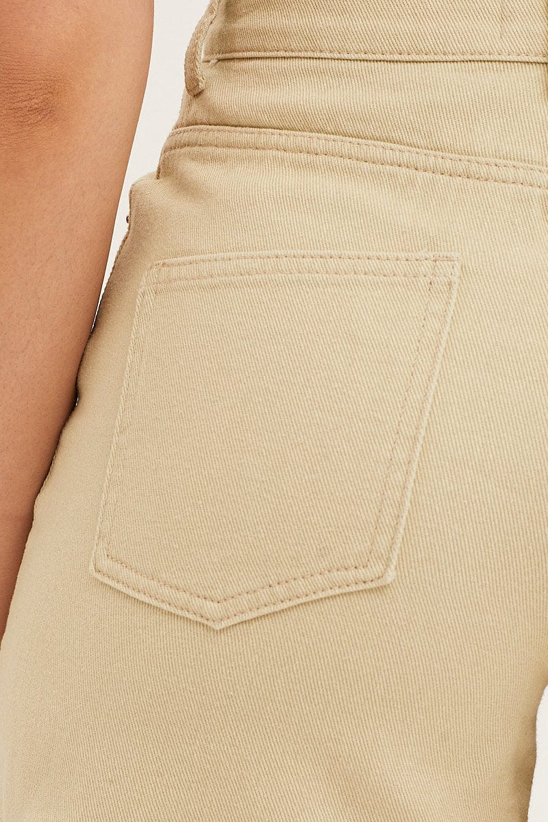 RELAXED SHORT Camel Denim Shorts High Rise for Women by Ally