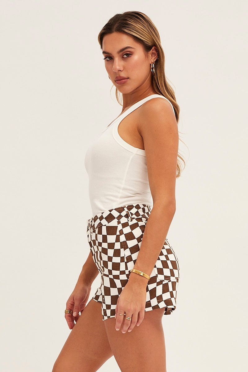 RELAXED SHORT Check Shorts High Rise for Women by Ally