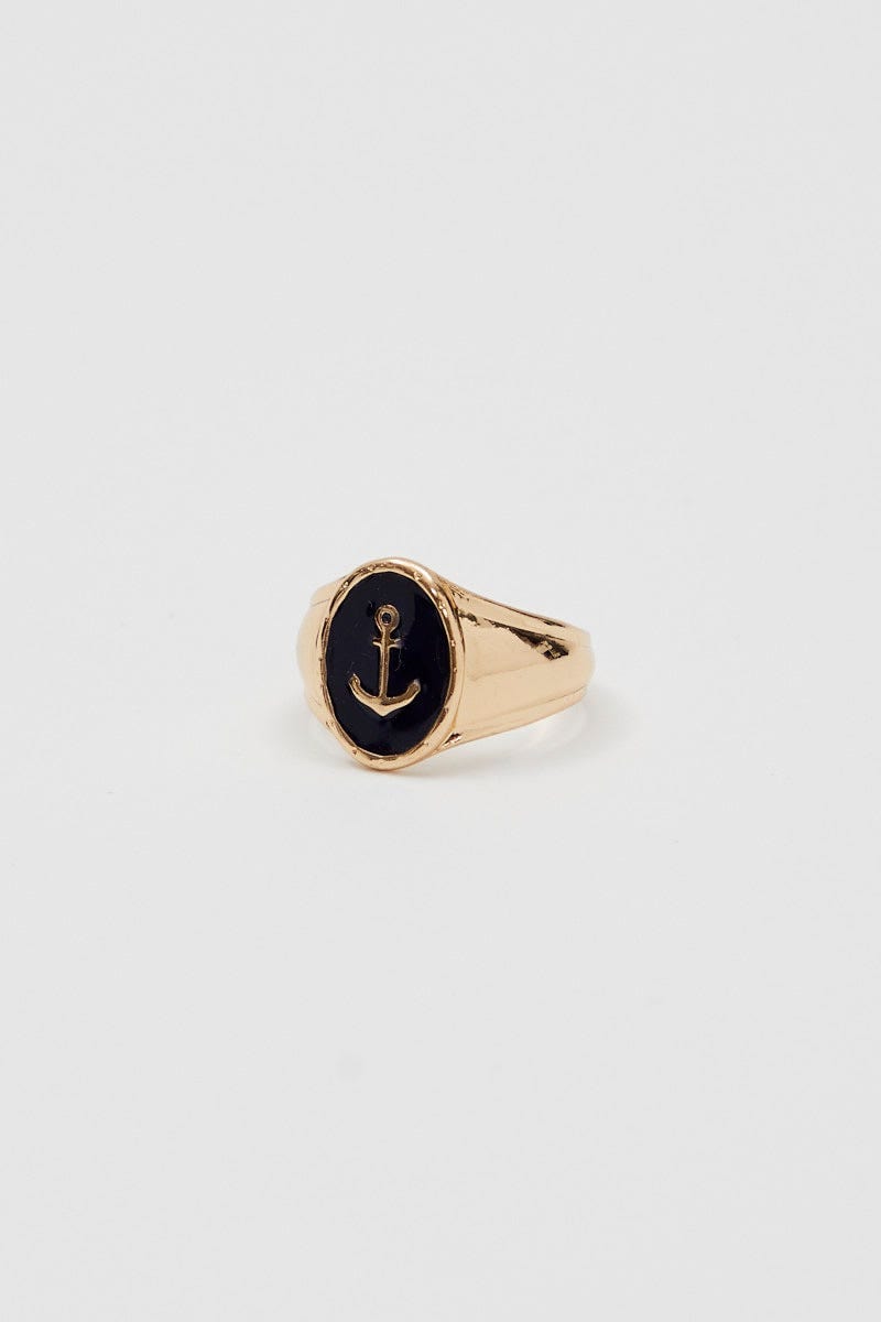RING Metallic Anchor Chunky Ring for Women by Ally