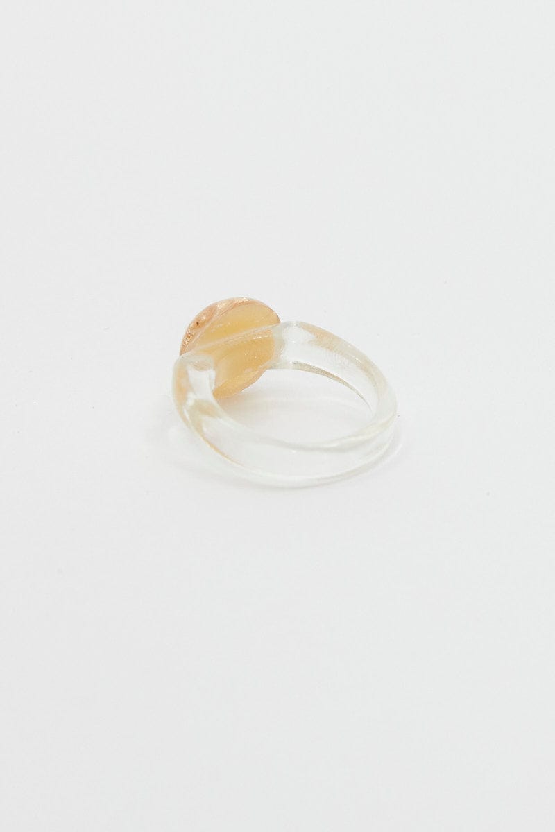 RING Multi Clear Plastic Shell Ring for Women by Ally