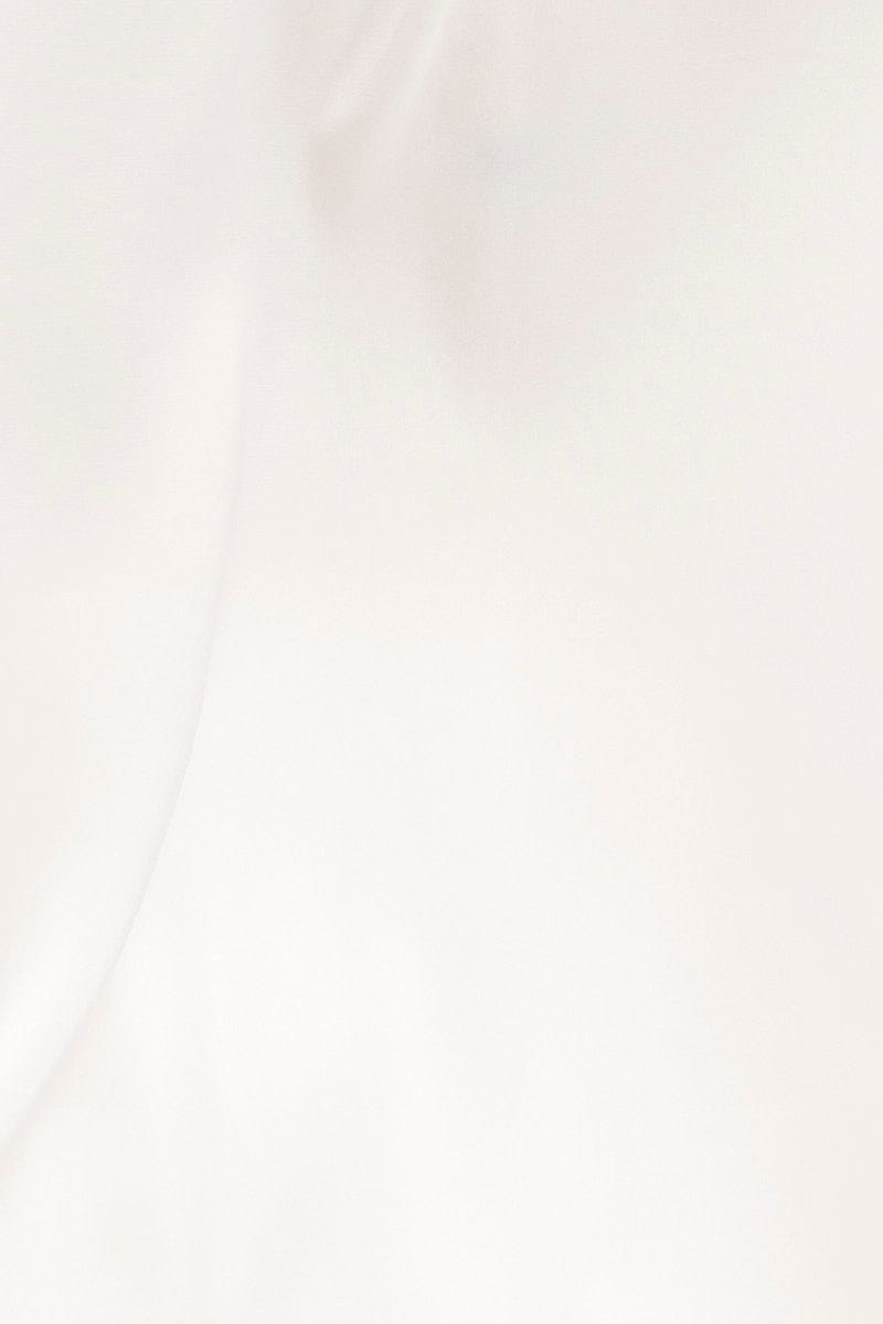 SATIN SET White Satin Short Sleeve Top & Short Pj Set for Women by Ally