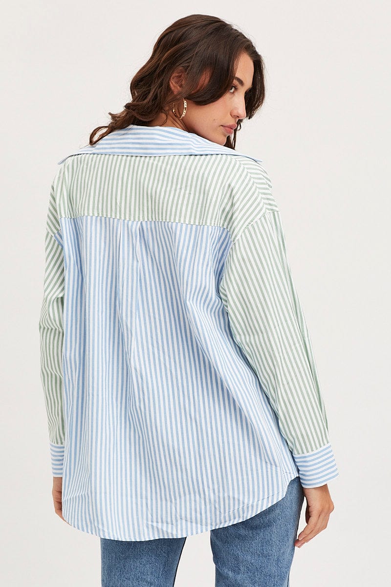 SHIRT Check Oversized Shirts Long Sleeve Collared for Women by Ally