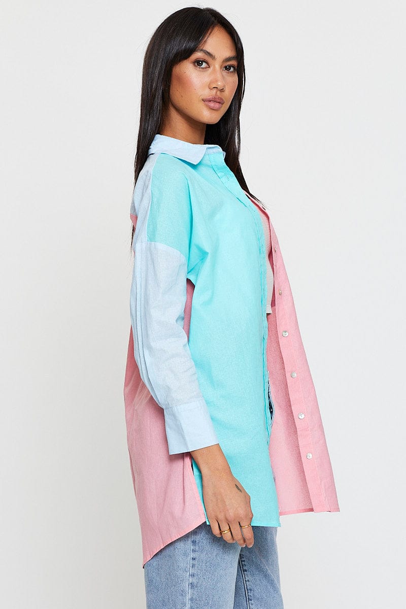 SHIRT Multi Oversized Shirts Long Sleeve for Women by Ally