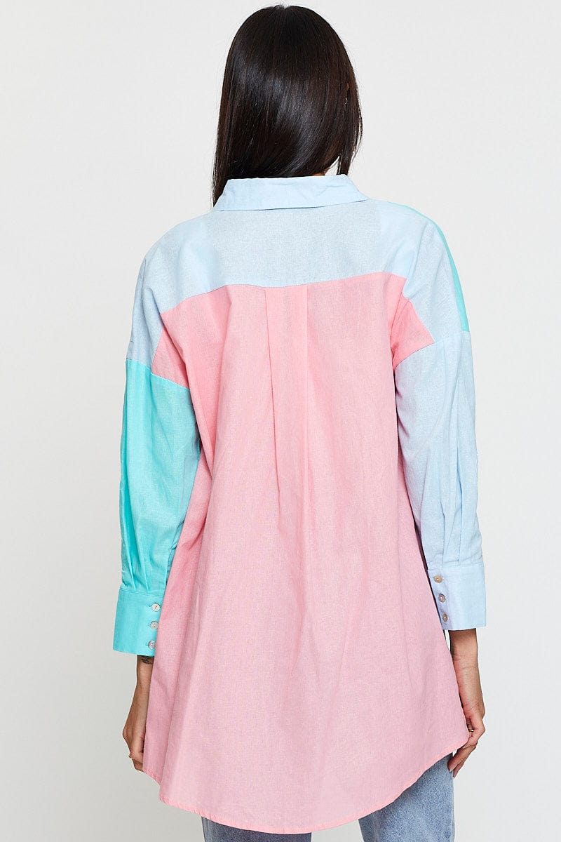 SHIRT Multi Oversized Shirts Long Sleeve for Women by Ally