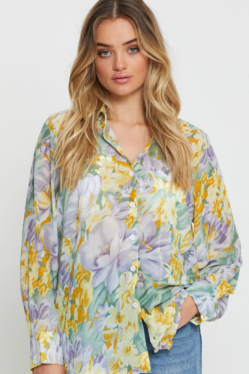 SHIRT Print Oversized Shirts for Women by Ally