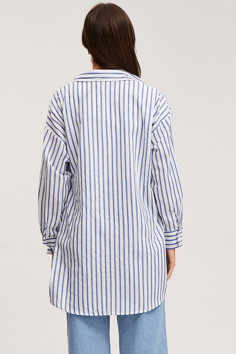 SHIRT Stripe Night Shirt Relaxed for Women by Ally
