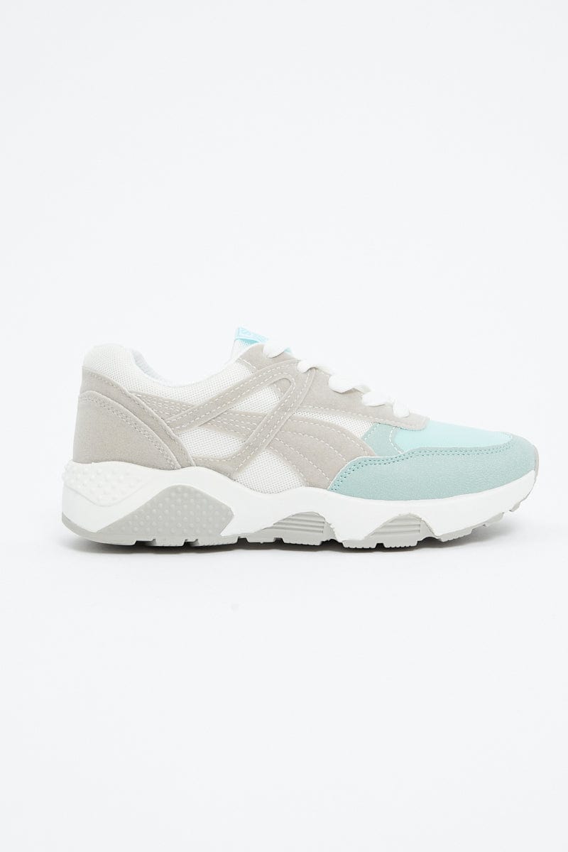 SHOES Blue Colourblock Sneakers for Women by Ally