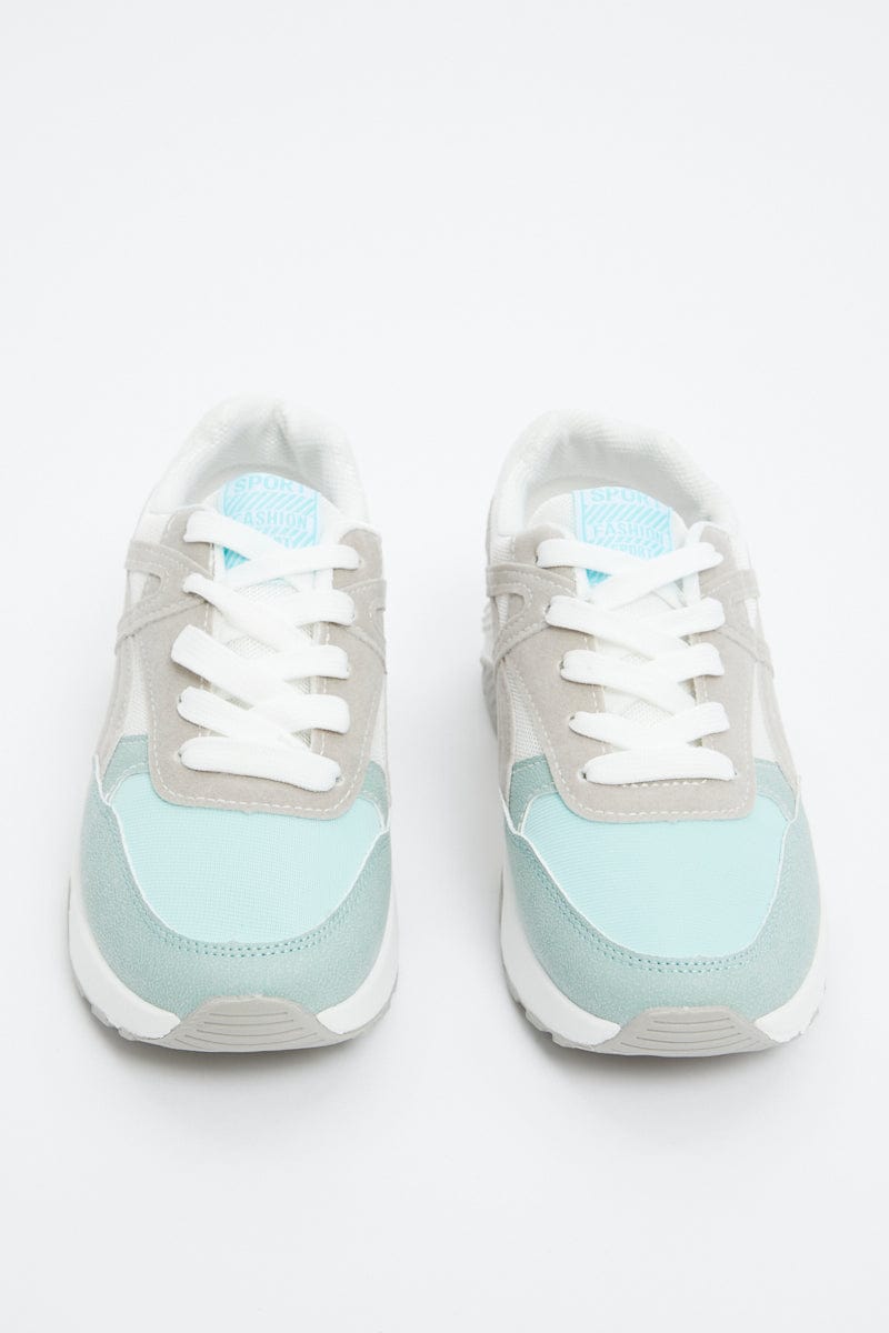 SHOES Blue Colourblock Sneakers for Women by Ally