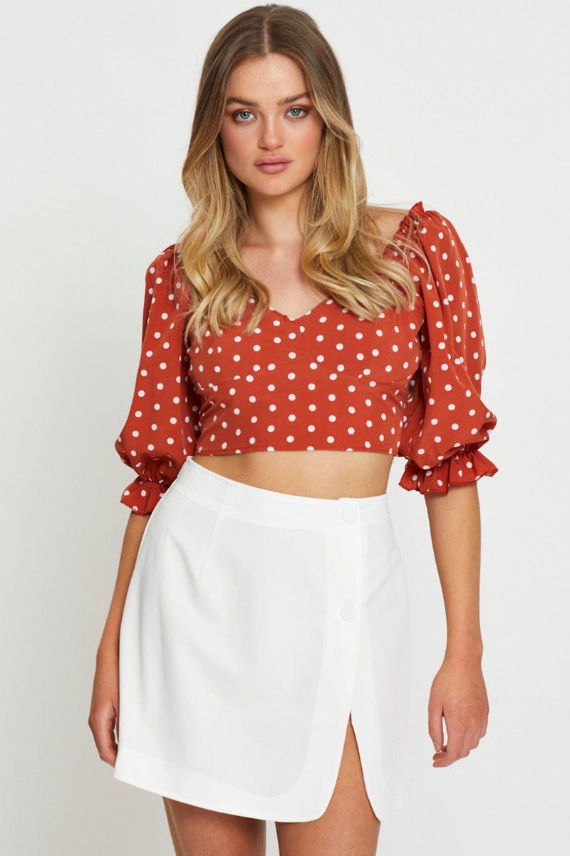 Women’s White High Waist Linen Front Slit | Ally Fashion