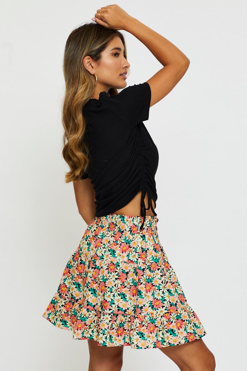 SHORT MW SKATER Print Skater Skirt for Women by Ally