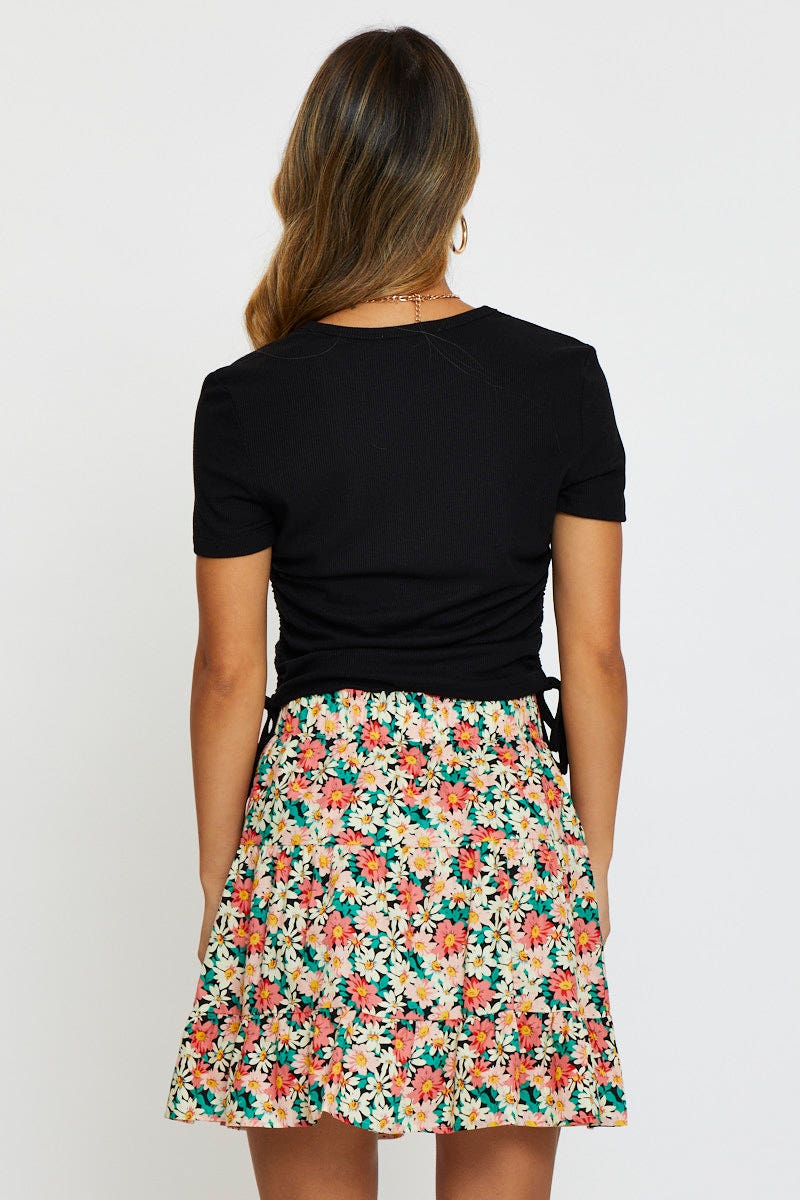 SHORT MW SKATER Print Skater Skirt for Women by Ally