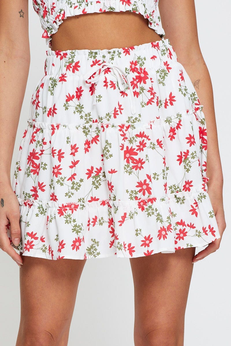 Women’s Floral Print Skater Skirt | Ally Fashion