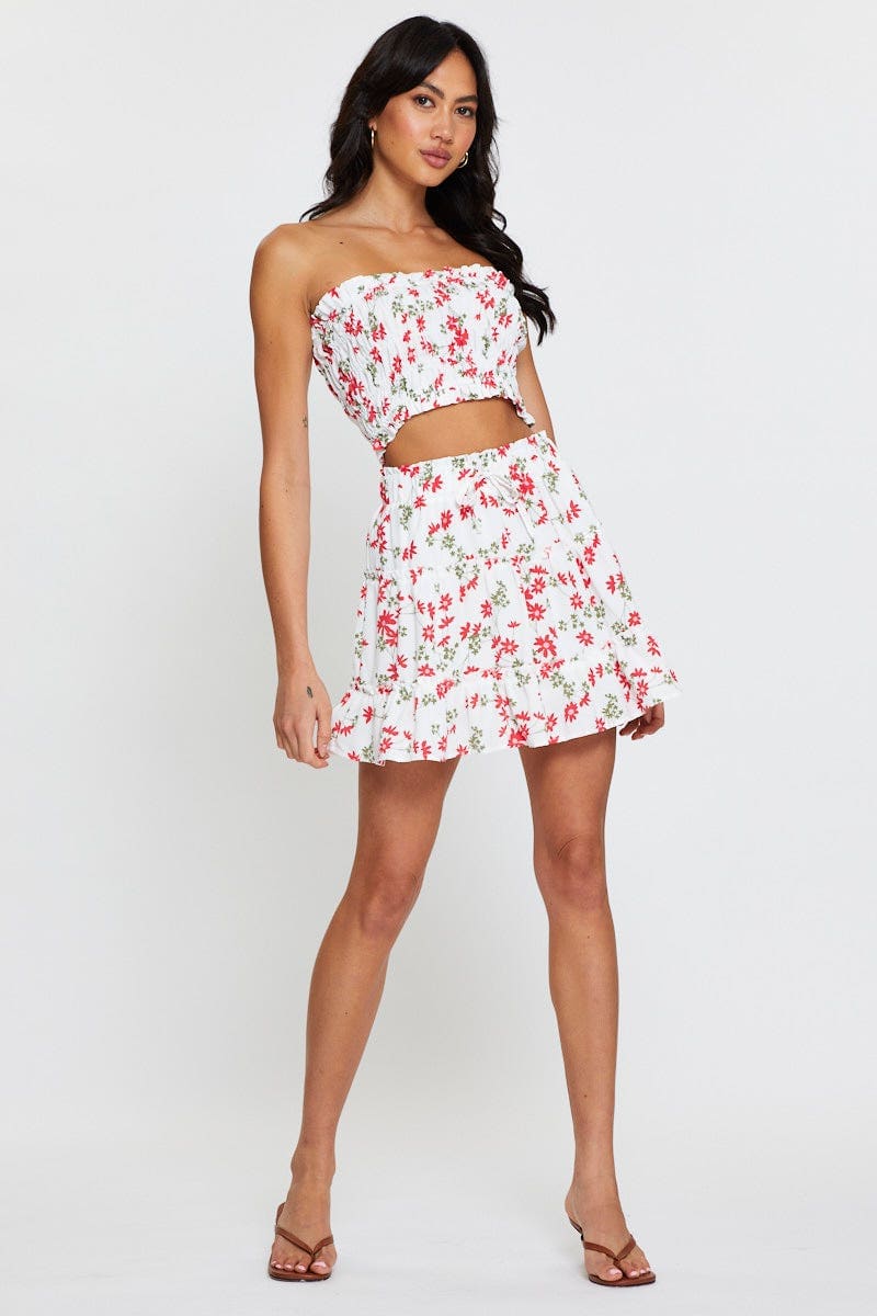 SHORT MW SKATER Print Skater Skirt for Women by Ally