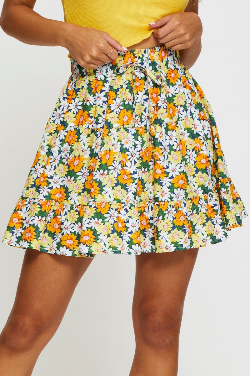 SHORT MW SKATER Print Skater Skirt for Women by Ally