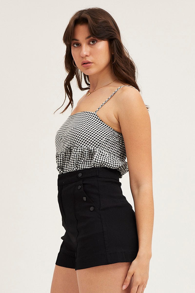 Women's Black Mini Shorts High Rise Ally Fashion