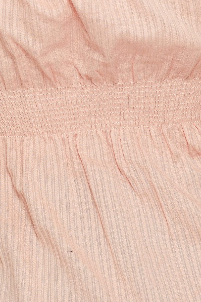 SINGLET Pink Singlet Top Sleeveless V-Neck for Women by Ally