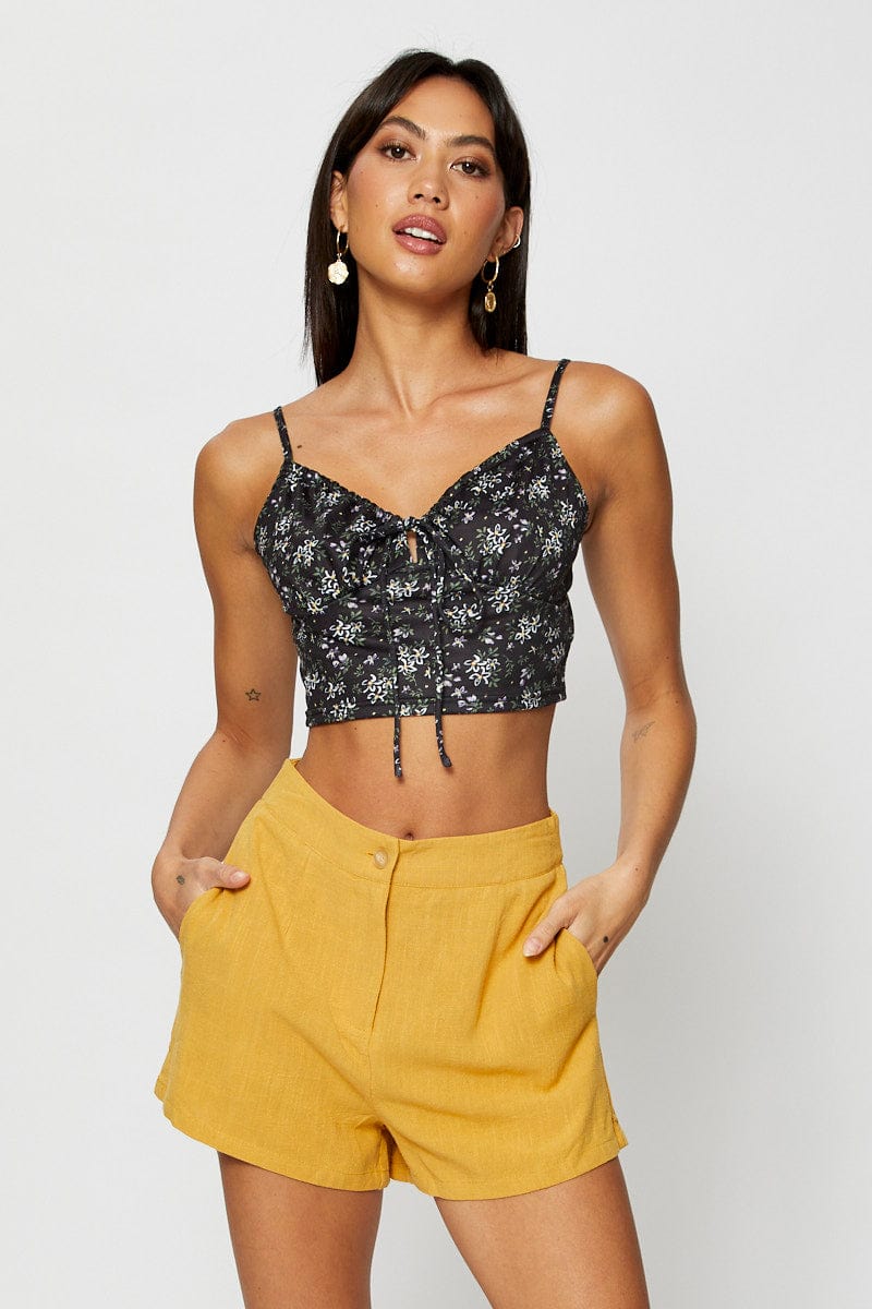 SINGLET SEMI CROP Print Crop Top for Women by Ally