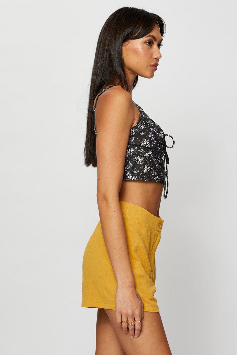 SINGLET SEMI CROP Print Crop Top for Women by Ally