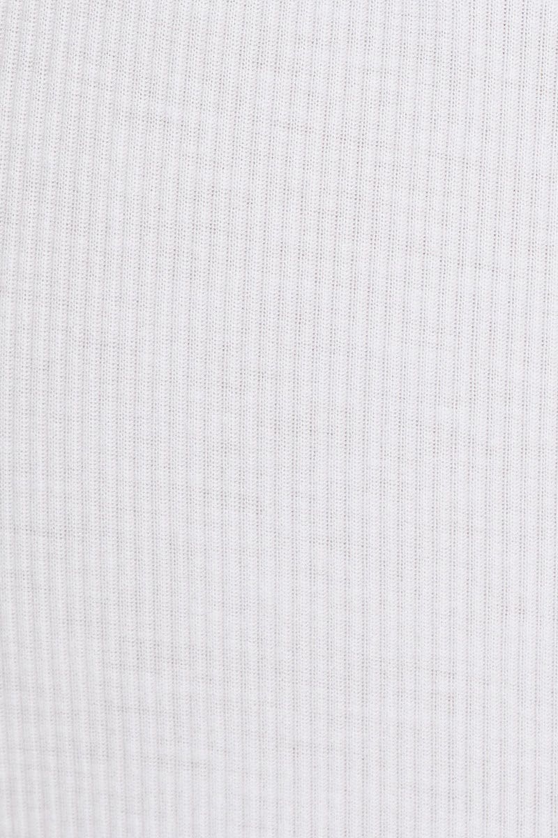 SINGLET SEMI CROP White Ribbed Jersey Tie Front Bustier Cup Singlet Top for Women by Ally