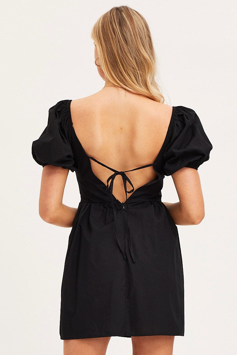 Women's Black Mini Dress Short Sleeve | Ally Fashion Women's Black Mini Dress Short Sleeve | Ally Fashion