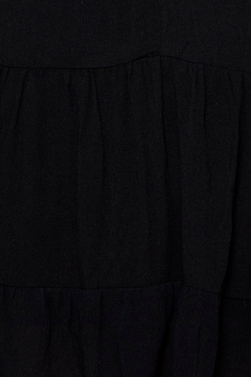 SKATER DRESS Black Mini Dress Sleeveless Sweetheart Neckline for Women by Ally