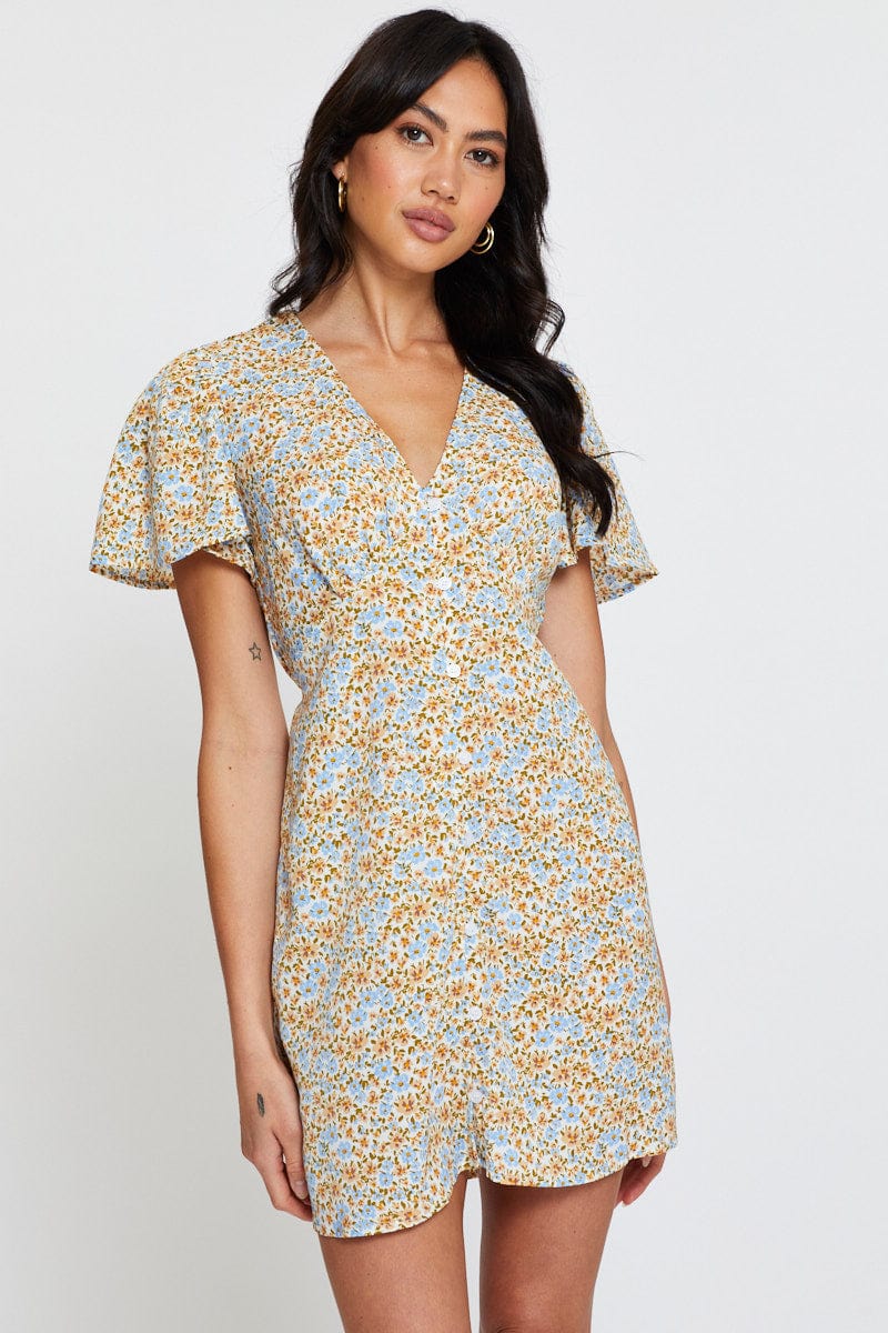 Ditsy print sale skater dress