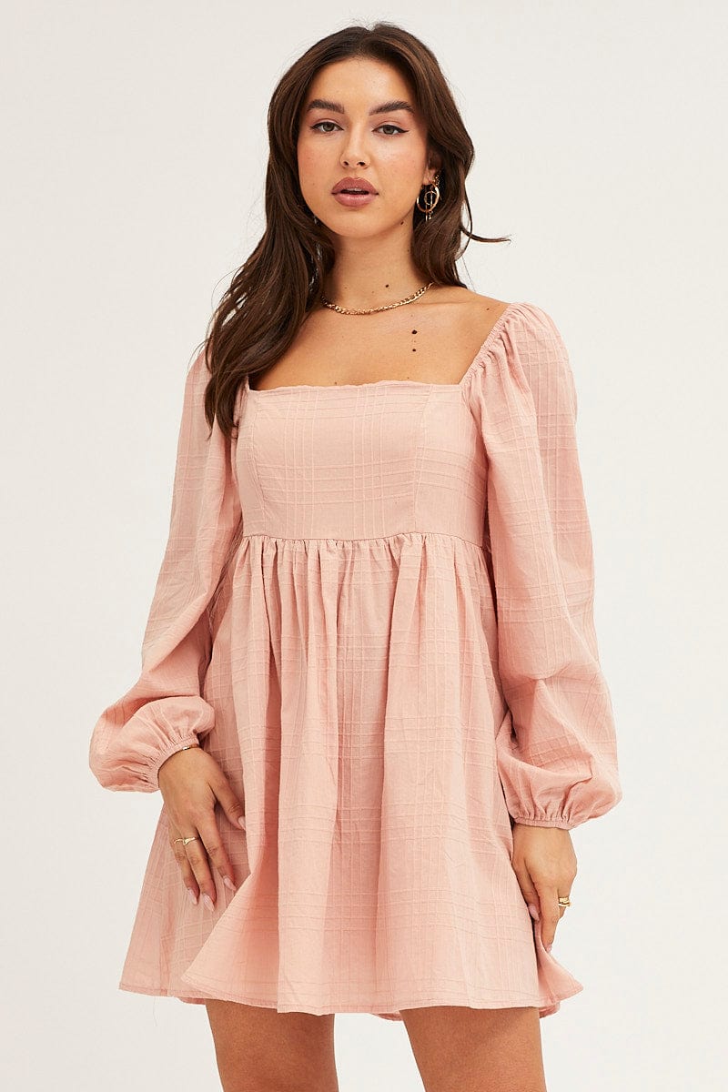 Dusty pink skater clearance dress