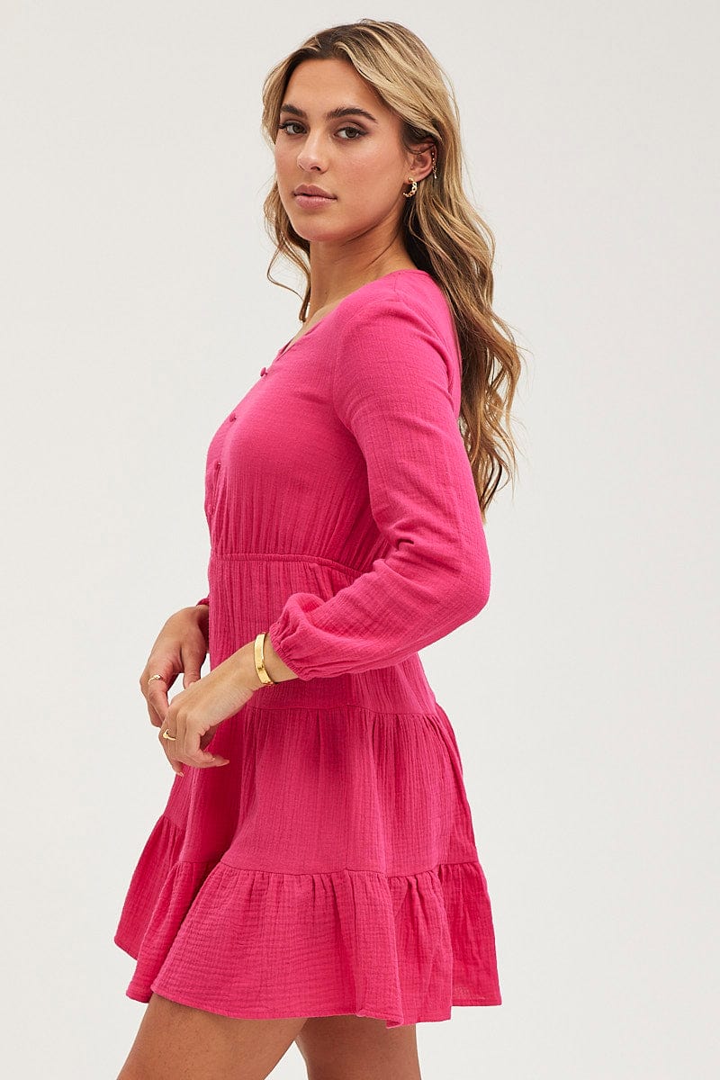 pink skater dress Bow Detail Corset and effortlessly flattering Women's Floral Print Off-Shoulder Skater