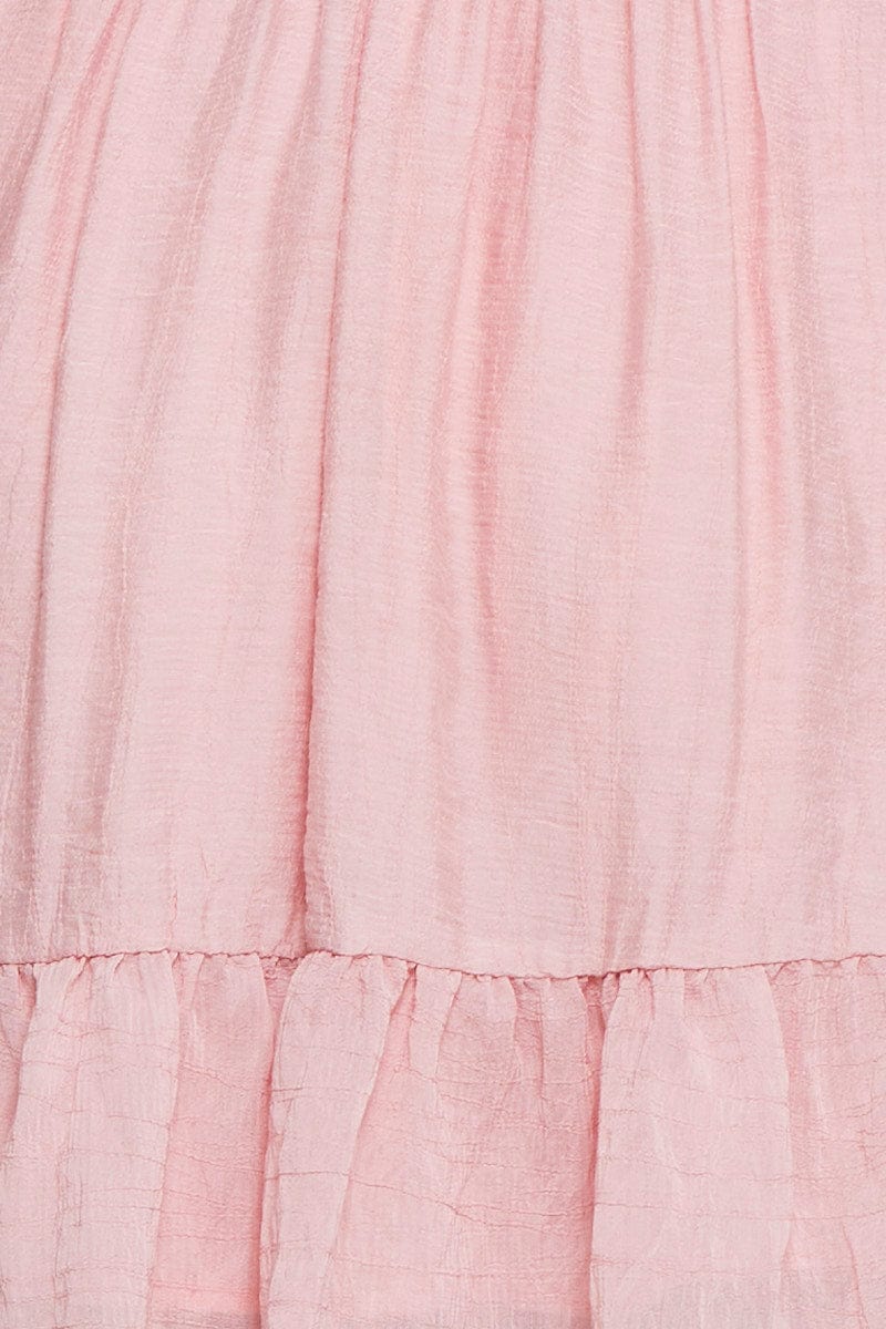 Women’s Pink Dress Short Sleeve Mini | Ally Fashion