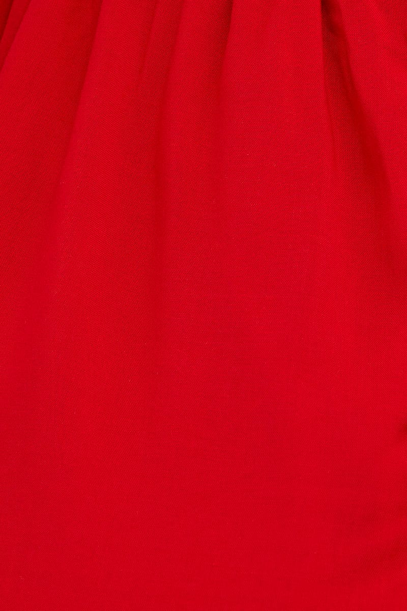 SKATER DRESS Red Chiffon Skater Dress for Women by Ally