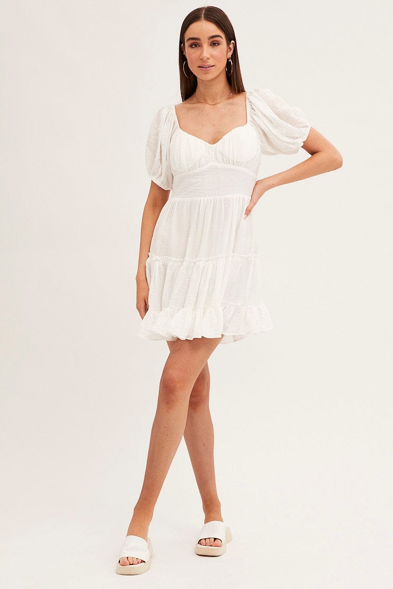 Puff sleeve sweetheart on sale dress