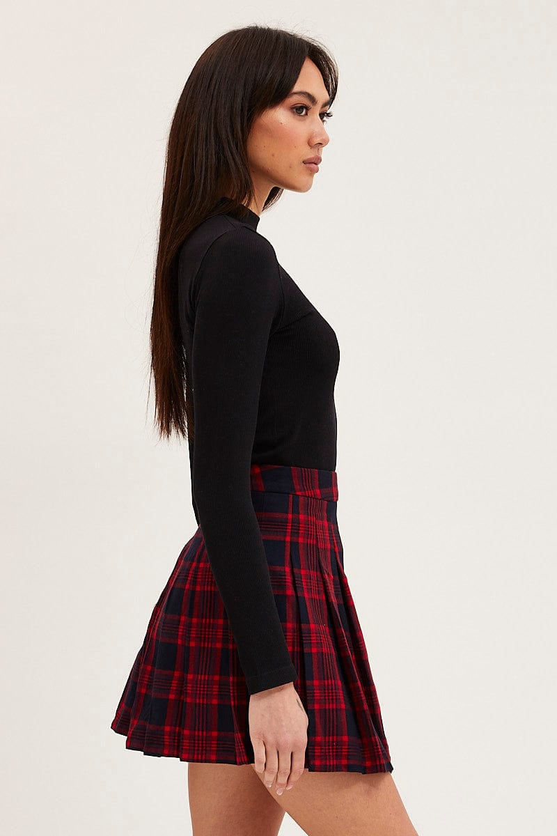 SKATER SKIRT Check Pleated Skirt Mini Tennis for Women by Ally