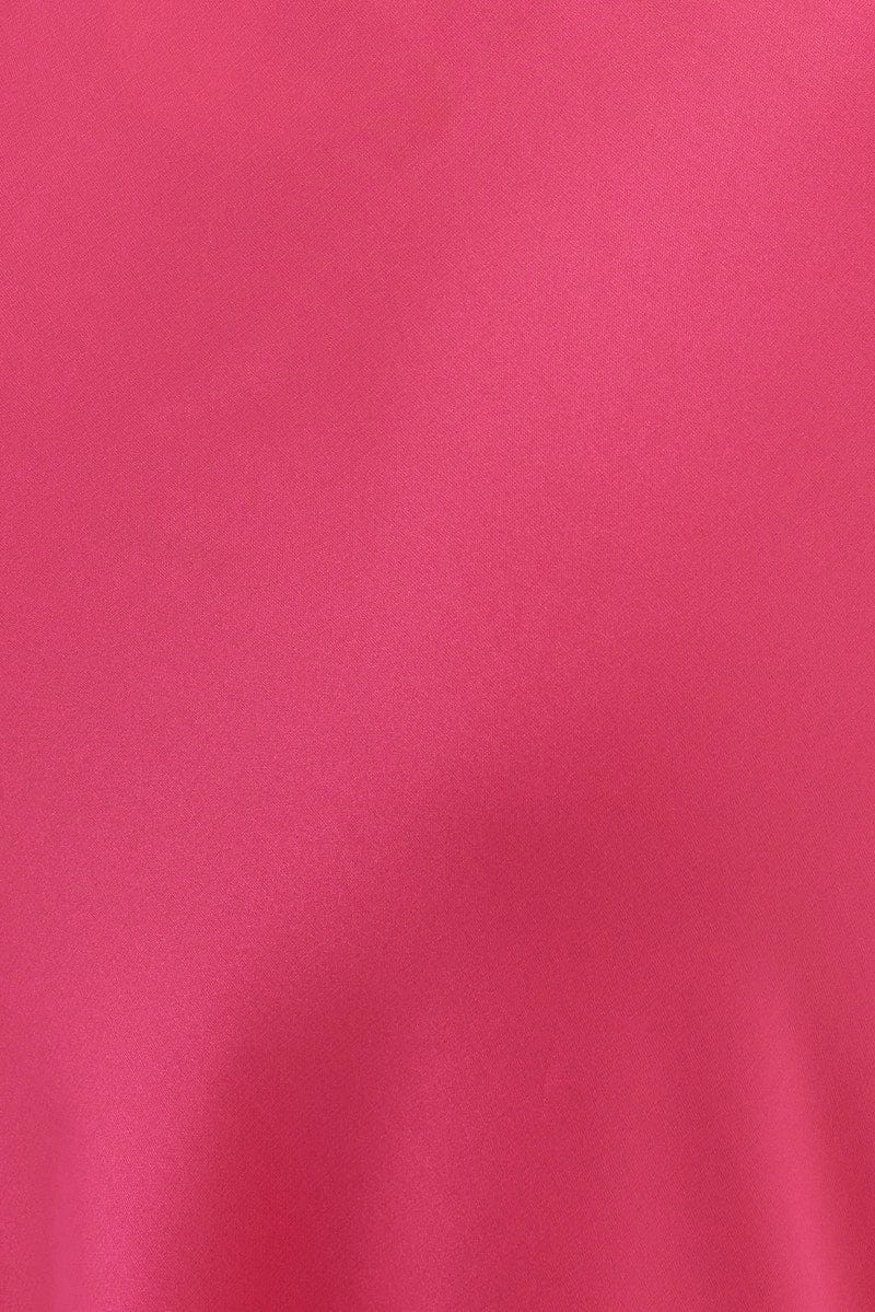Pink Slip Skirt Maxi High Rise Satin for Ally Fashion