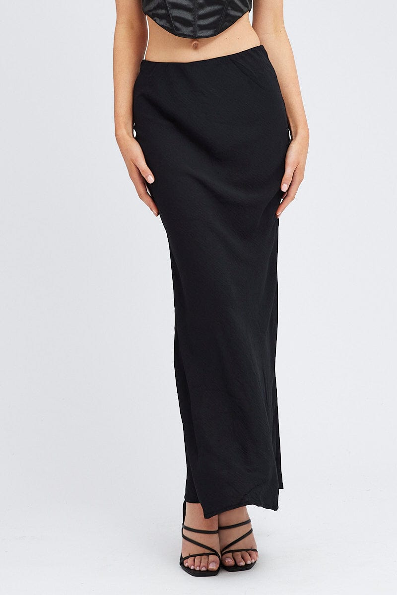 Black Maxi Bias Skirt for Ally Fashion