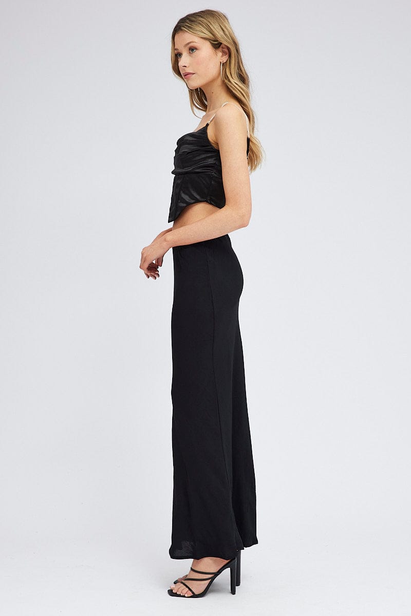 Black Maxi Bias Skirt for Ally Fashion