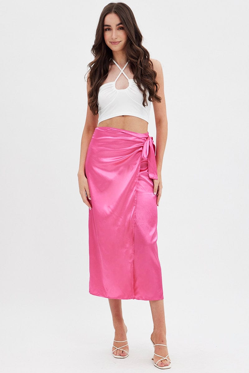 Pink midi skirt outlet 80