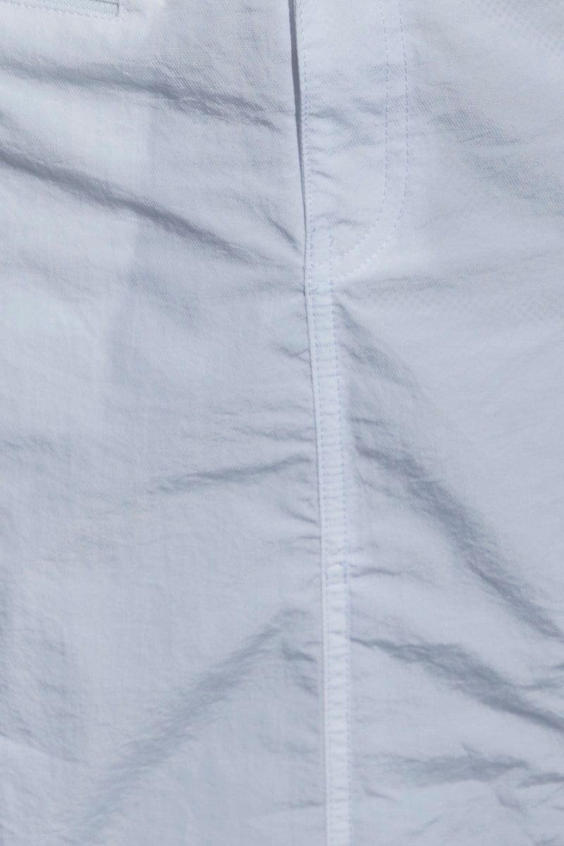 White Parachute Skirt Cargo Mid Rise | Ally Fashion