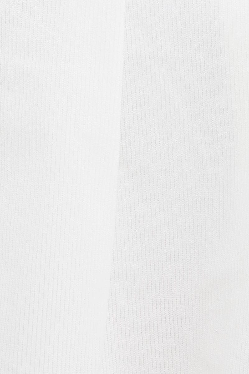 White Tennis Skirt Low Rise Micro Mini Pleated Corduroy for Ally Fashion