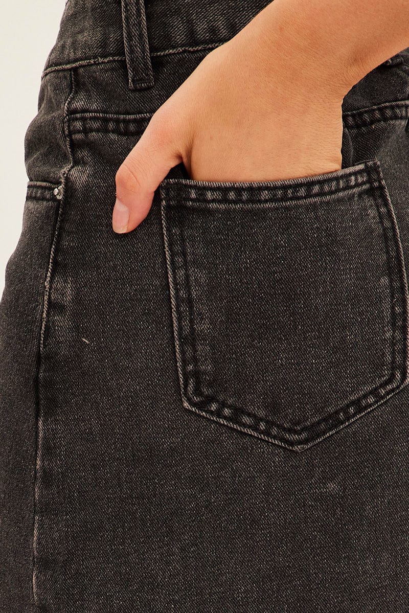 Madewell Black Denim Jean Skirt Women's Size 0 NEW - beyond exchange