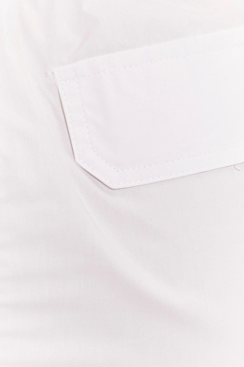 White Cargo Skirt Mini Mid Rise for Ally Fashion