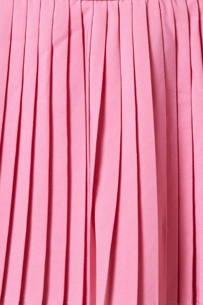 Pink Tennis Skirt Pleated Mini for Ally Fashion