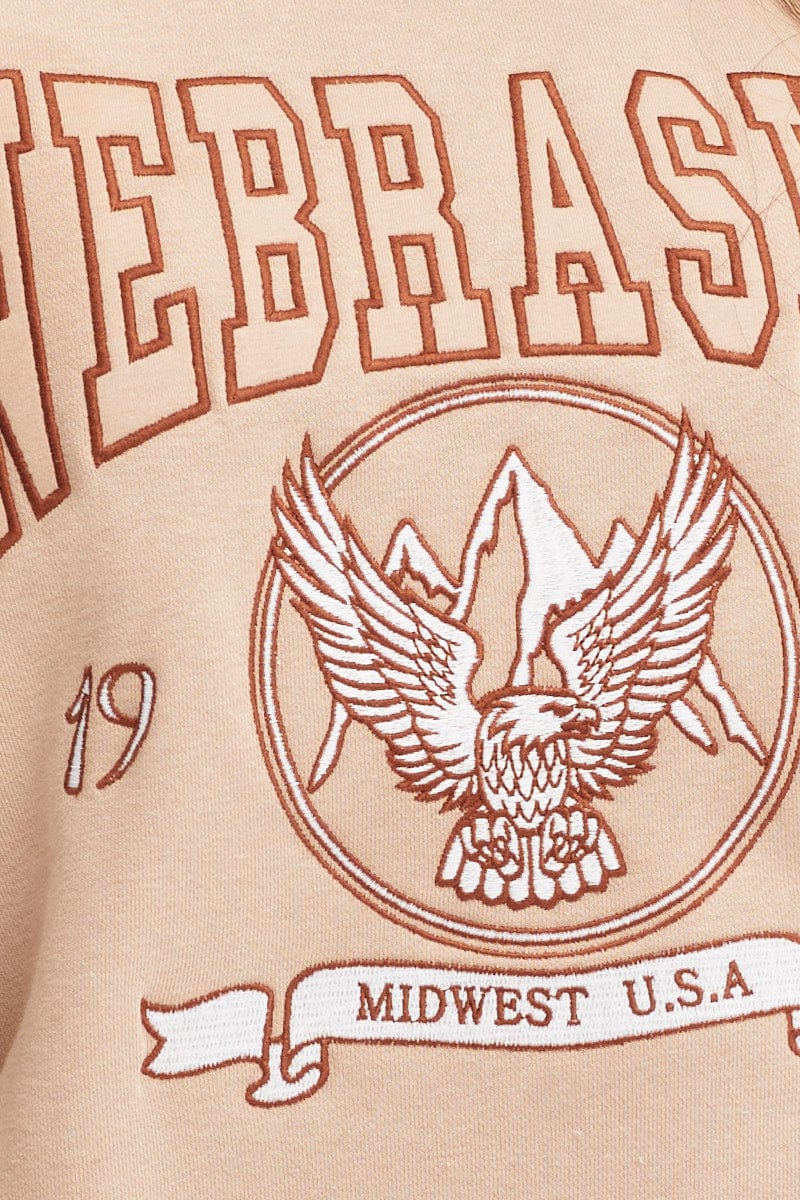 SWEATER Camel Graphic Sweater Embroided for Women by Ally