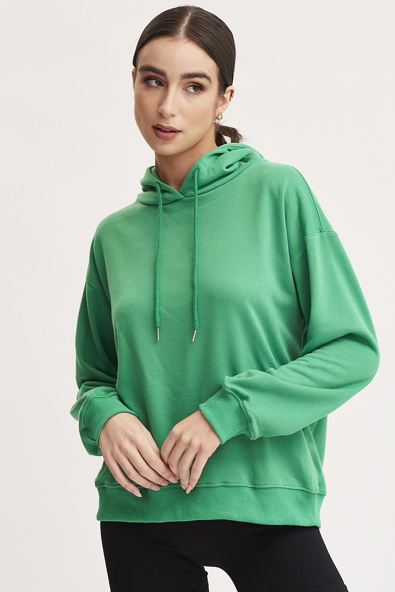 Women’s Green Hoodie Long Sleeve | Ally Fashion