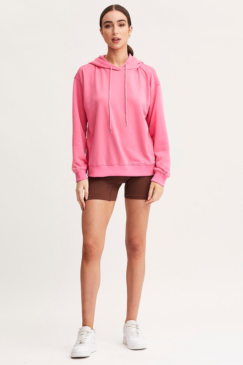 Women’s Pink Hoodie Long Sleeve | Ally Fashion