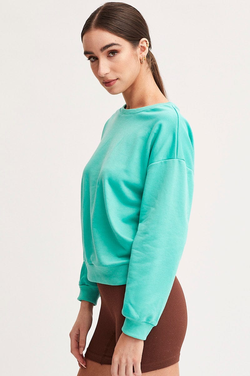 SWEATER Green Sweat Oversized for Women by Ally