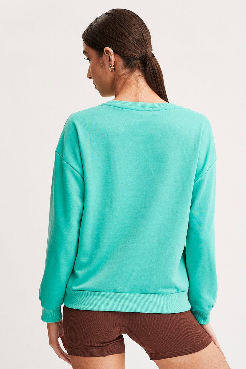 SWEATER Green Sweat Oversized for Women by Ally