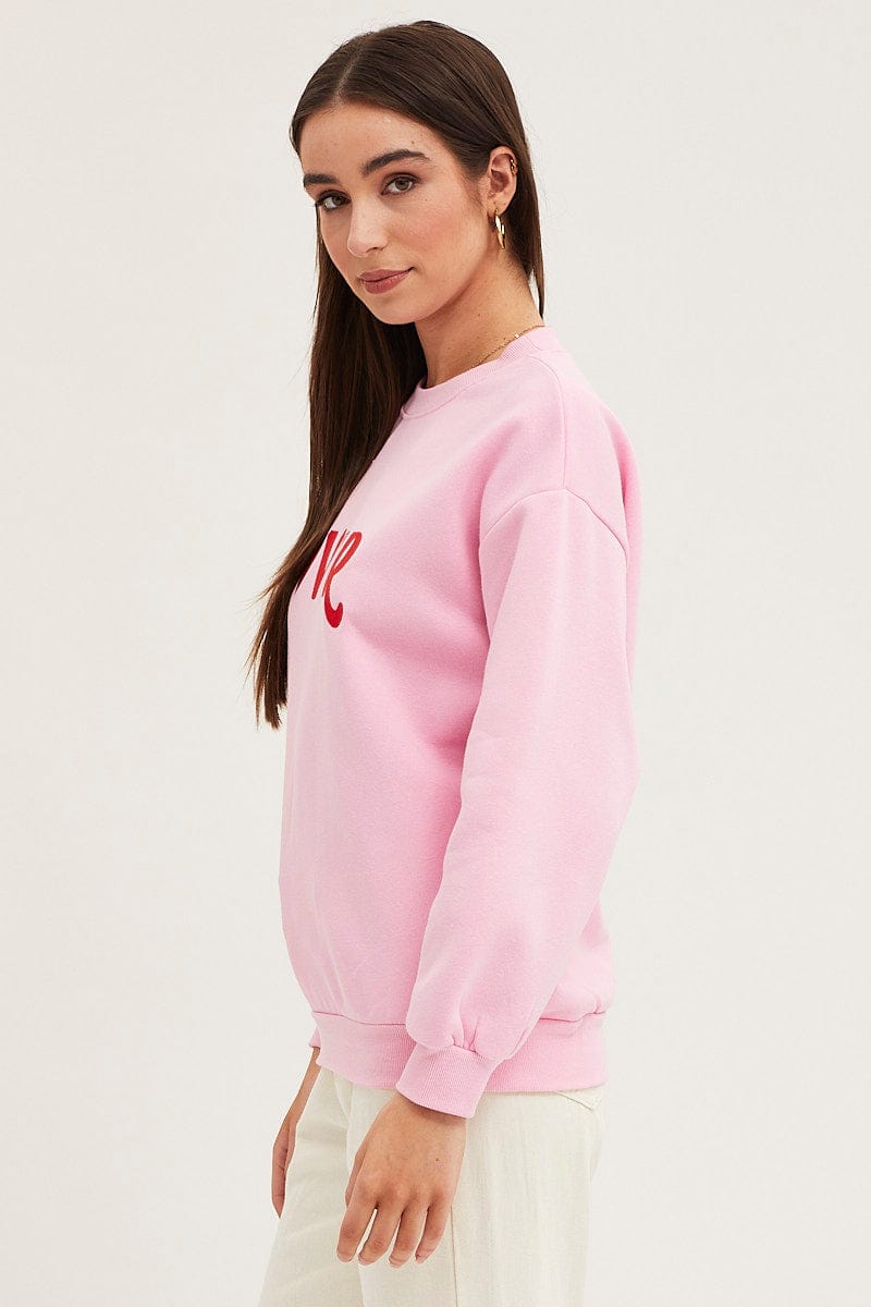 SWEATER Pink Sweater Long Sleeve for Women by Ally