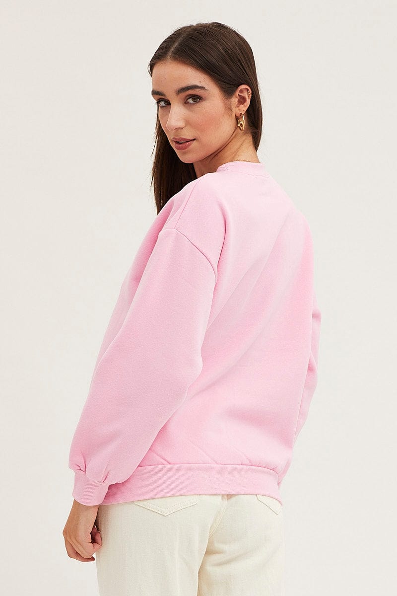SWEATER Pink Sweater Long Sleeve for Women by Ally